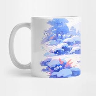 A small hill covered with snow Mug